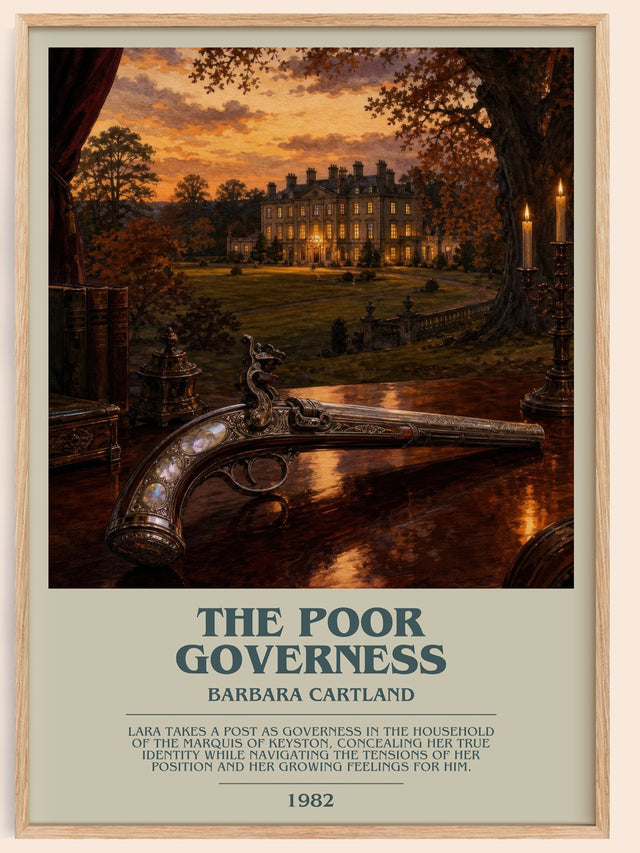 The Poor Governess Bookish Wall Art by Barbara Cartland