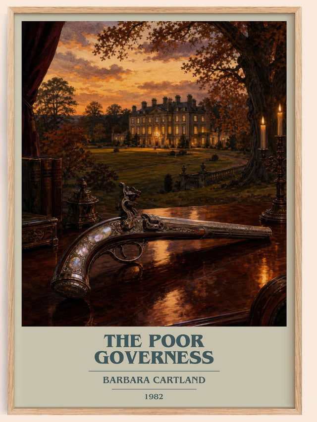 The Poor Governess Book Cover Poster by Barbara Cartland