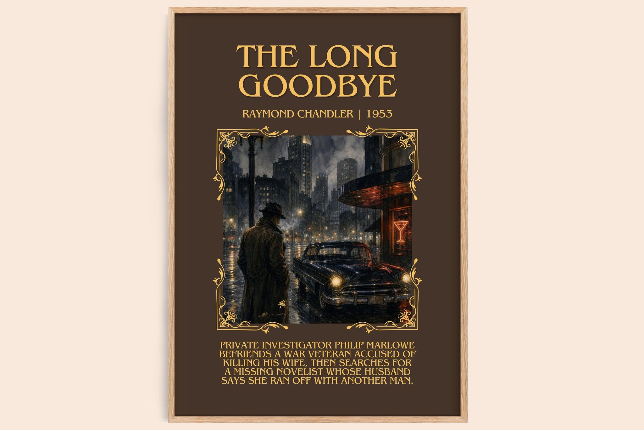 The Long Goodbye Minimalist Book Poster by Raymond Chandler