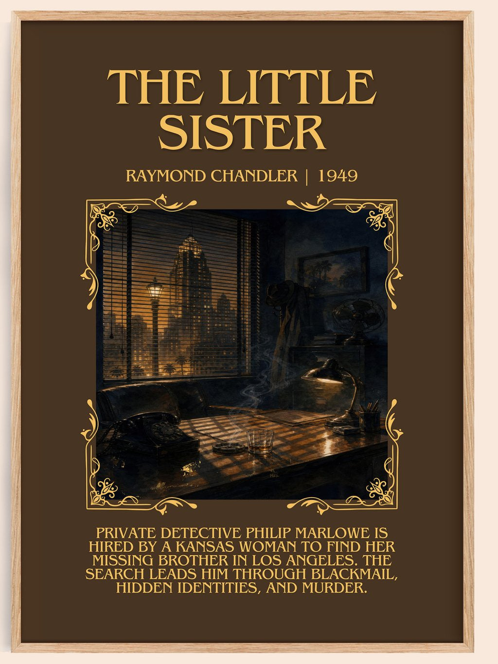 The Little Sister Minimalist Book Poster by Raymond Chandler – book poster