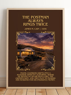 The Postman Always Rings Twice Minimalist Book Poster by James M. Cain – image 2