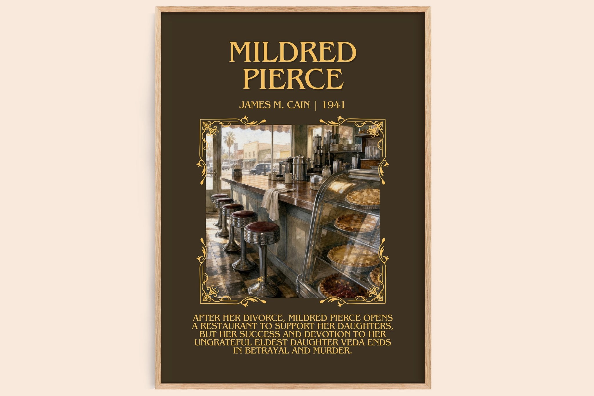 Mildred Pierce Minimalist Book Poster by James M. Cain
