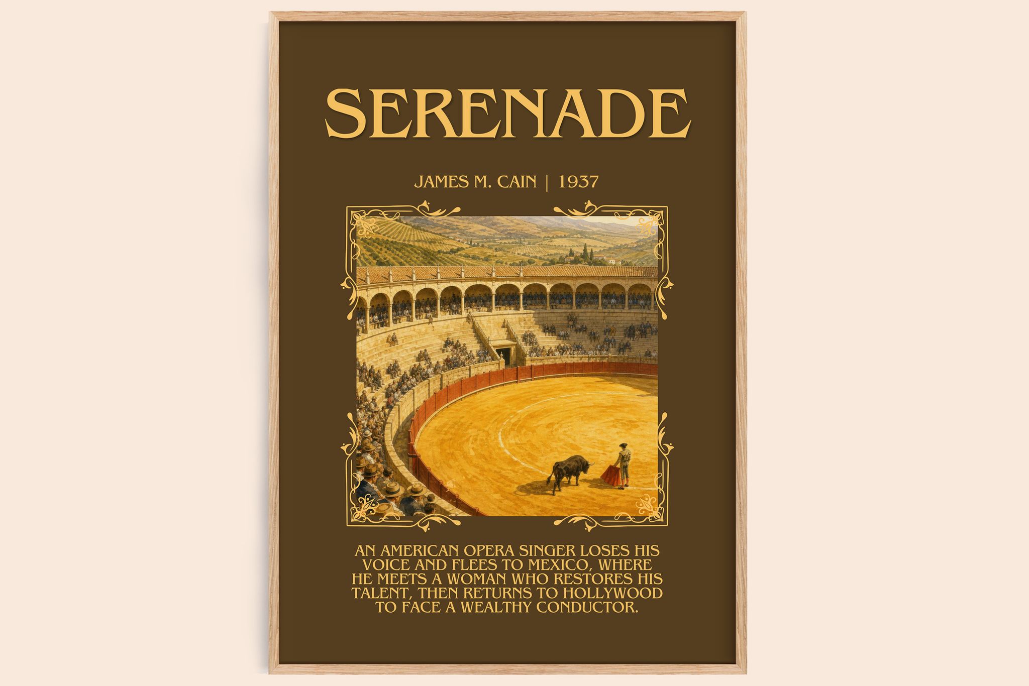 Serenade Minimalist Book Poster by James M. Cain