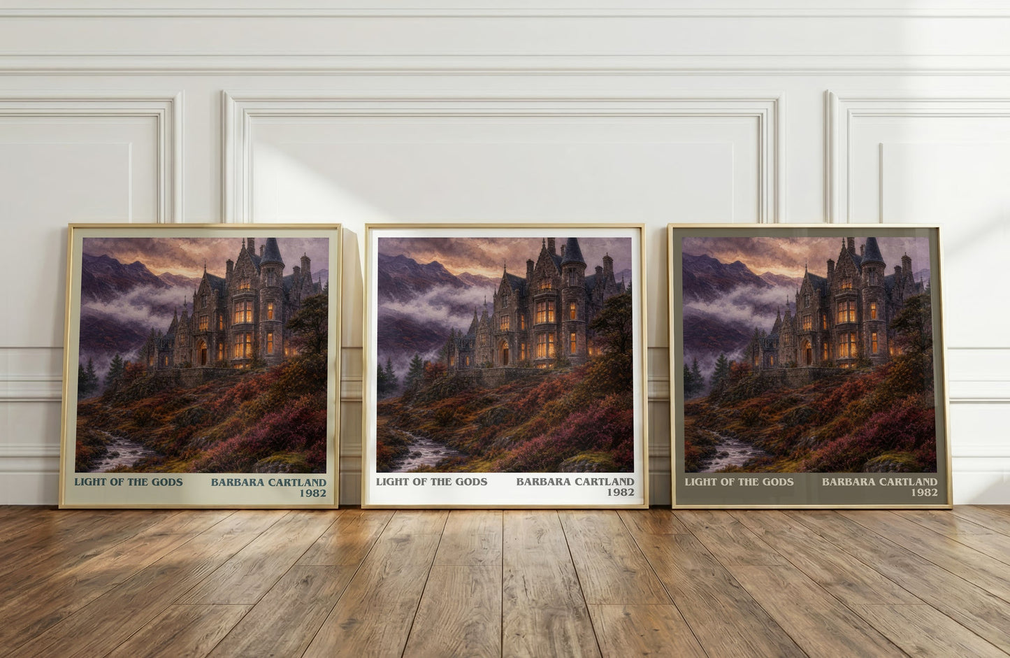 Light Of The Gods literary art print colour and style options – Barbara Cartland book art