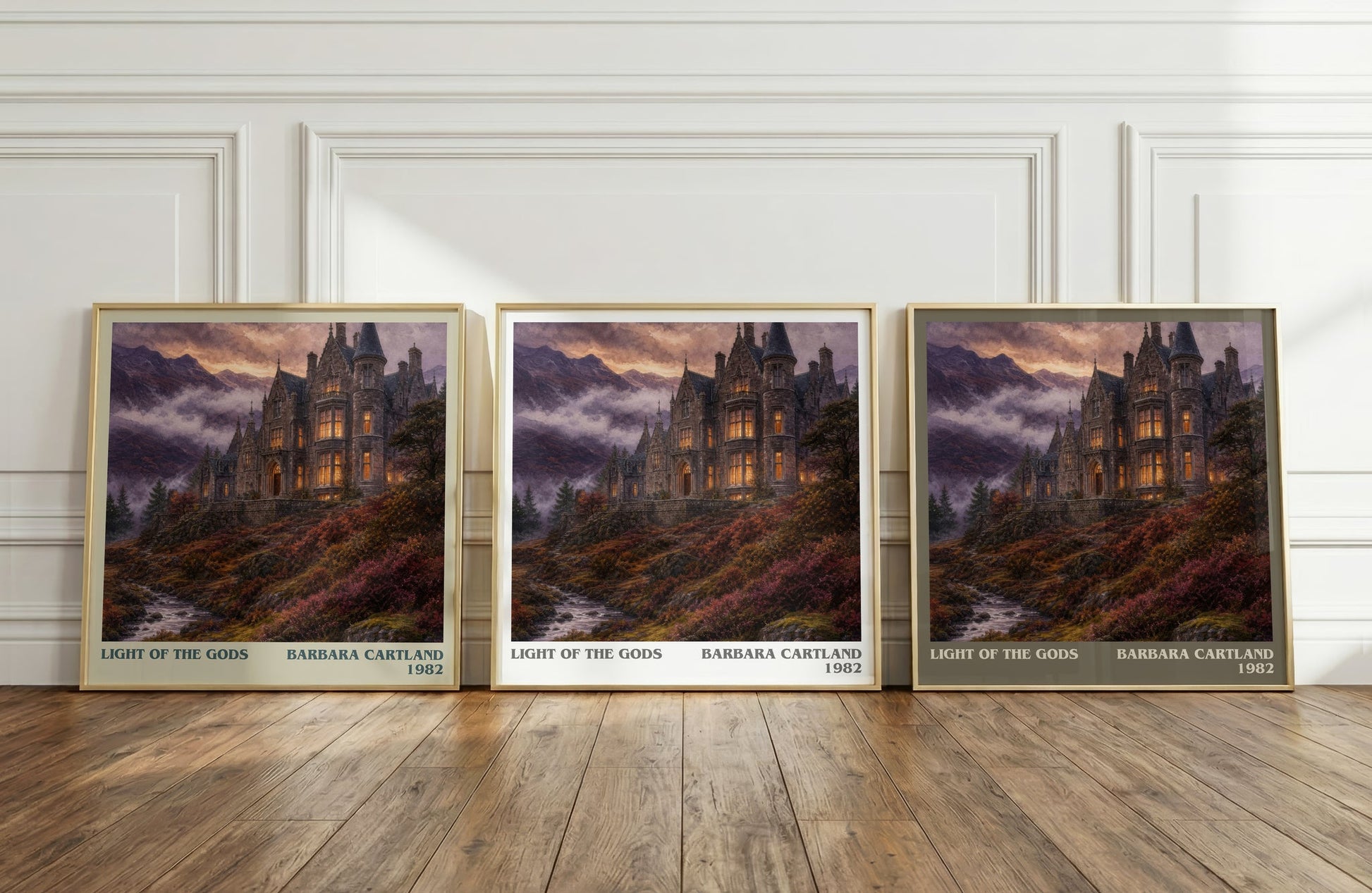 Light Of The Gods literary art print colour and style options – Barbara Cartland book art