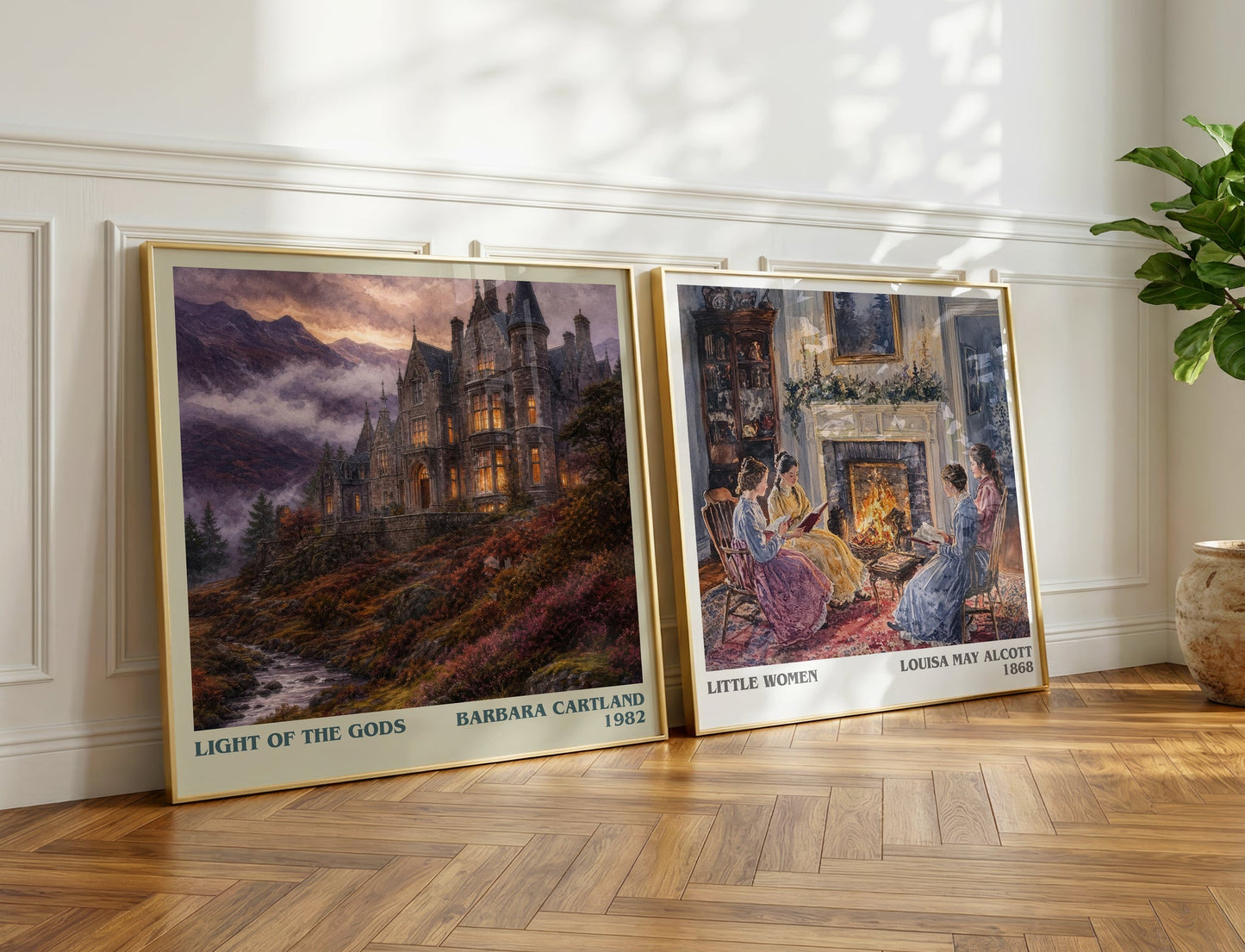 Light Of The Gods literary print on bookshelf – Barbara Cartland fan gift