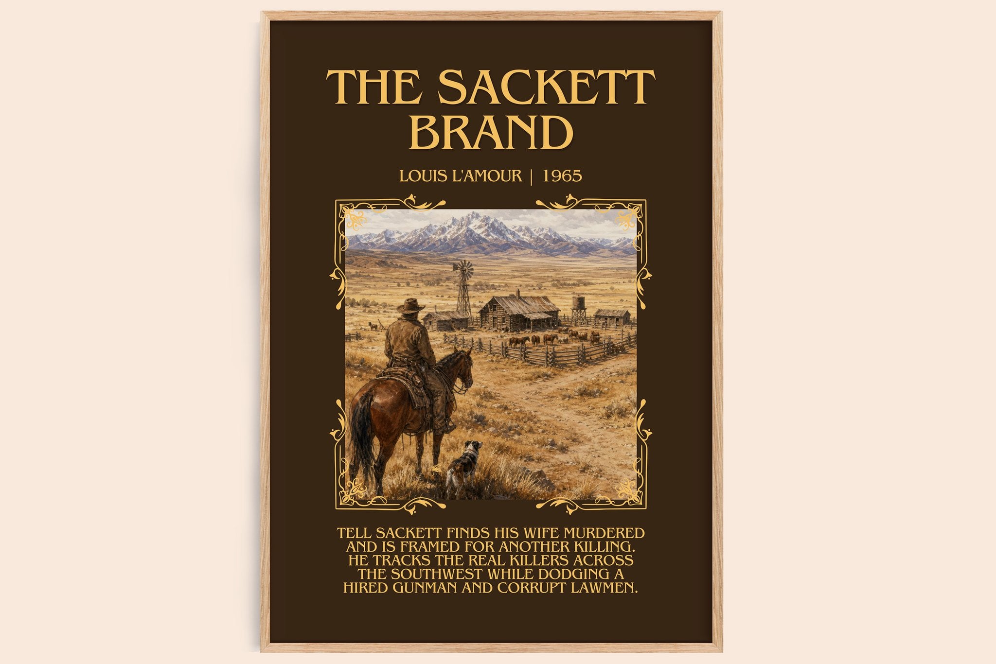 The Sackett Brand Minimalist Book Poster by Louis L'Amour