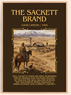 The Sackett Brand Minimalist Book Poster by Louis L'Amour – image 1