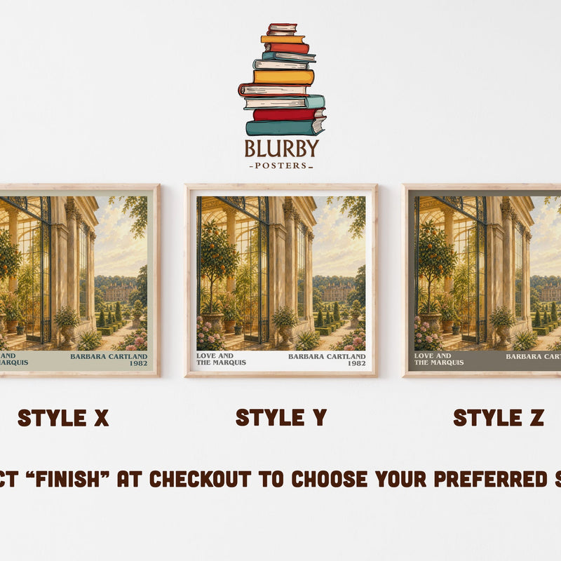 Love And The Marquis literary print in frame leaning in hallway – romance wall art