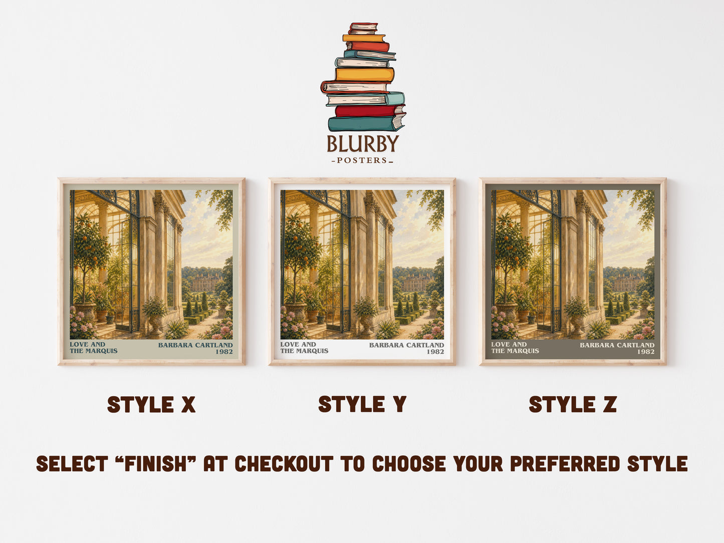 Love And The Marquis literary print in frame leaning in hallway – romance wall art