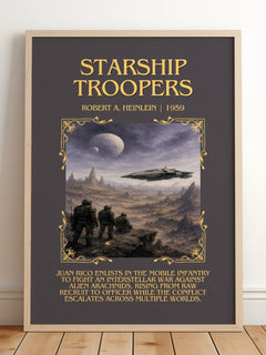 Starship Troopers Minimalist Book Poster by Robert A. Heinlein – image 2
