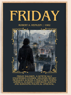 Friday Minimalist Book Poster by Robert A. Heinlein – image 1