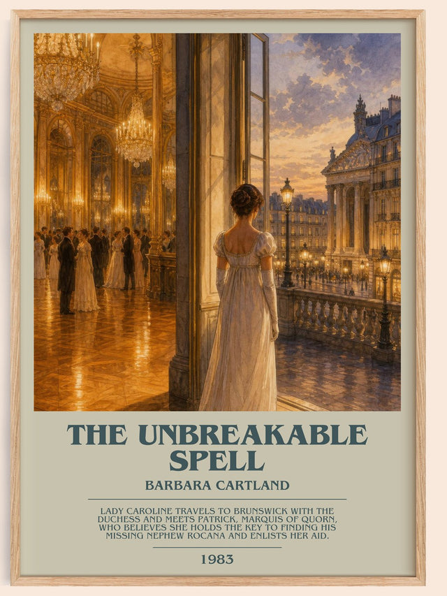 The Unbreakable Spell Bookish Wall Art by Barbara Cartland