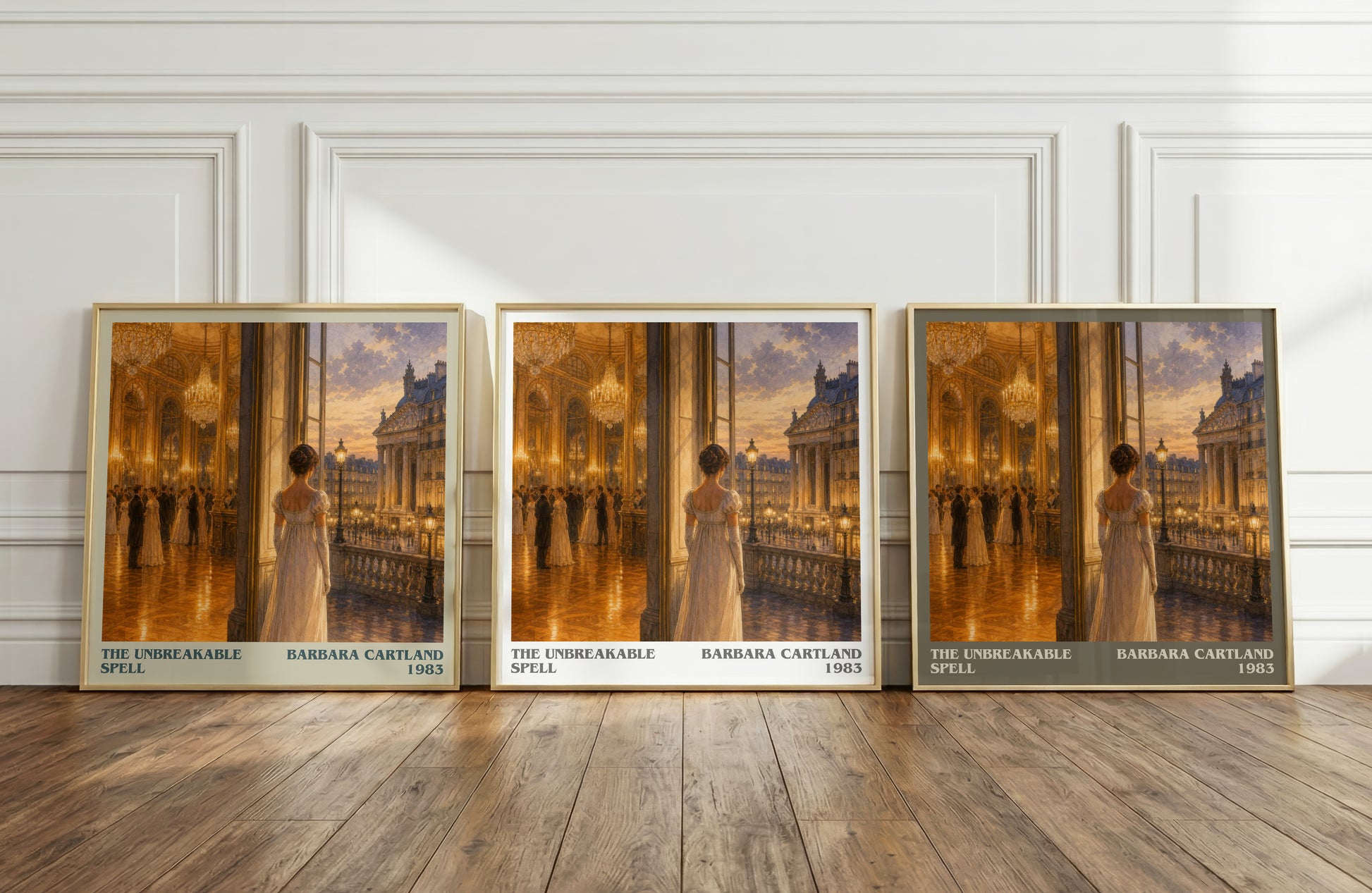 The Unbreakable Spell literary art print colour and style options – Barbara Cartland book art