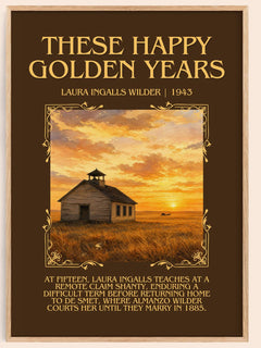 These Happy Golden Years Minimalist Book Poster by L. Wilder – image 1