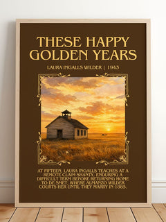 These Happy Golden Years Minimalist Book Poster by L. Wilder – image 2