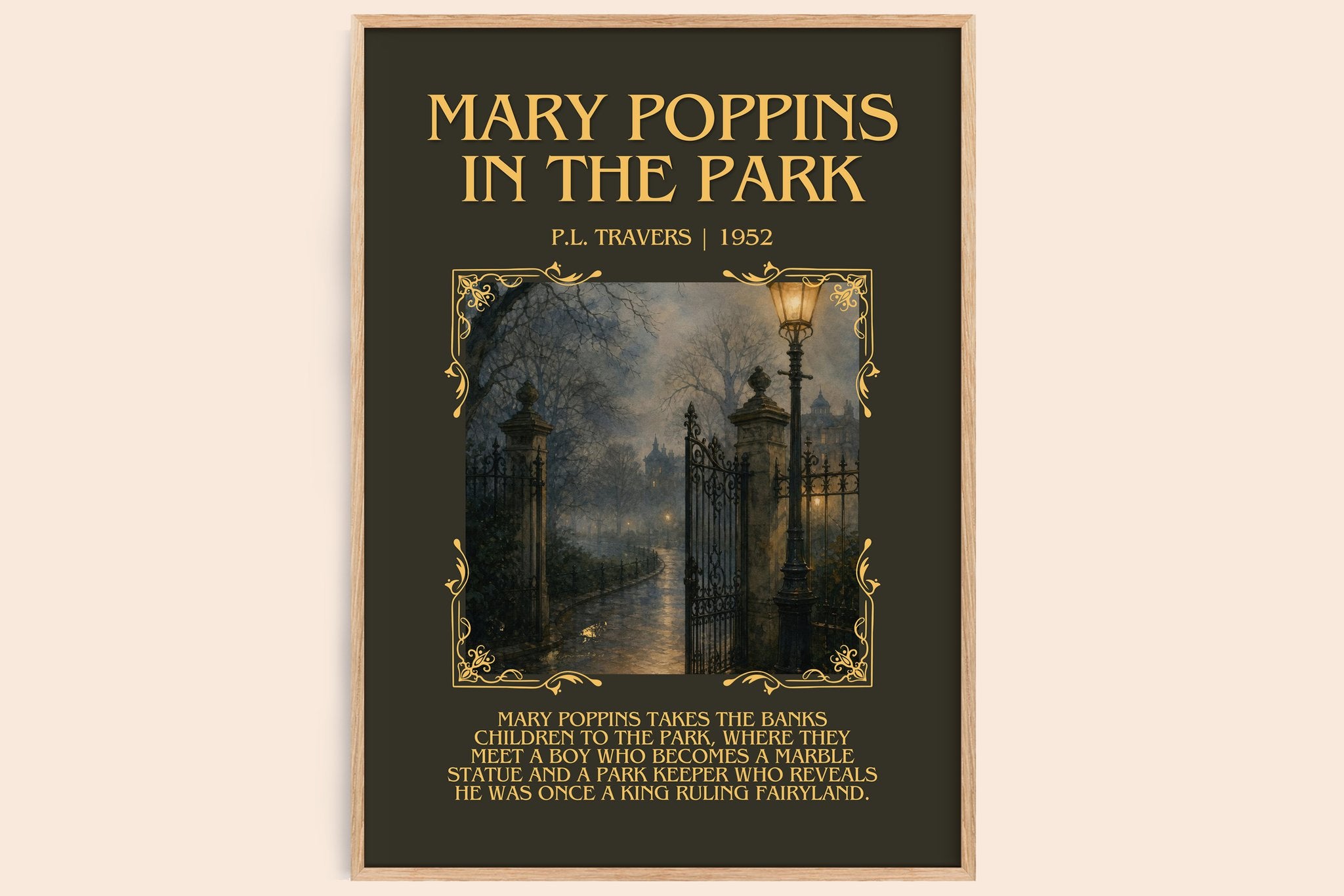Mary Poppins in the Park Minimalist Book Poster by P.L. Travers