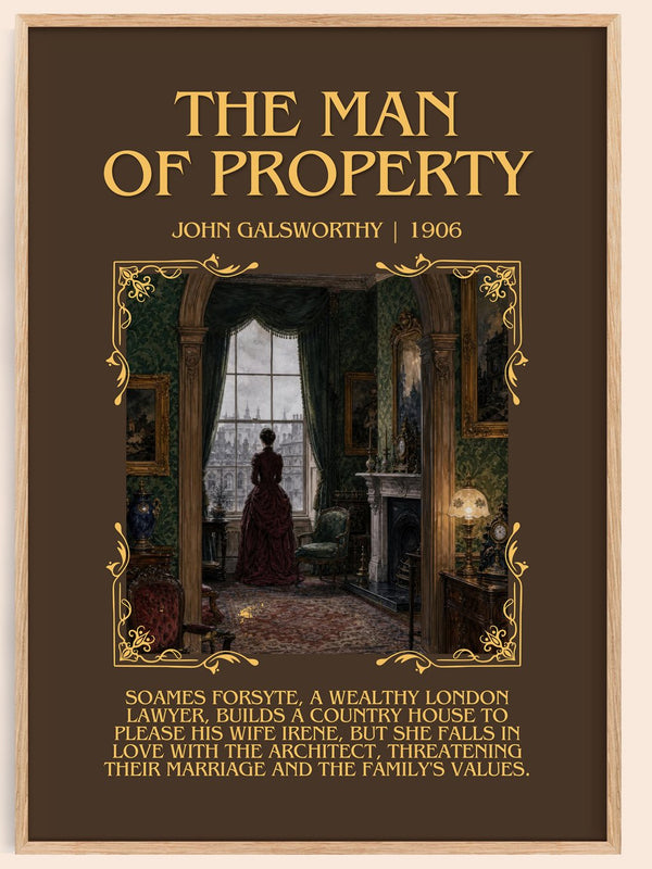 The Man of Property Minimalist Book Poster by John Galsworthy – book poster