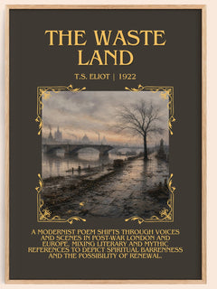 The Waste Land Minimalist Book Poster by T.S. Eliot – image 1
