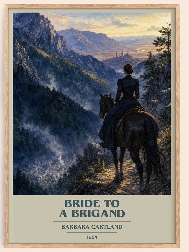 Bride To A Brigand Book Cover Poster by Barbara Cartland