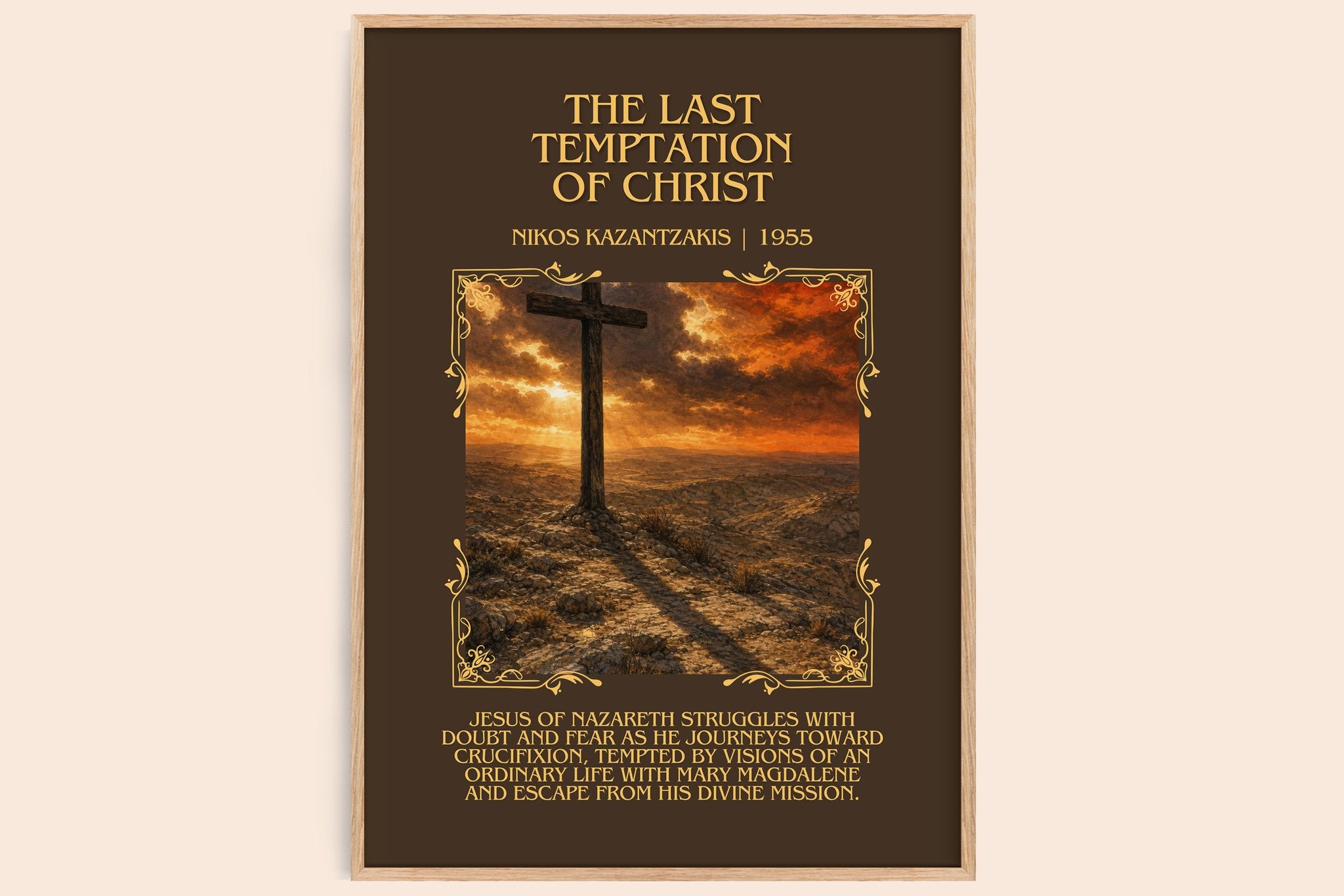 Last Temptation of Christ Minimalist Book Poster by Nikos Kazantzakis