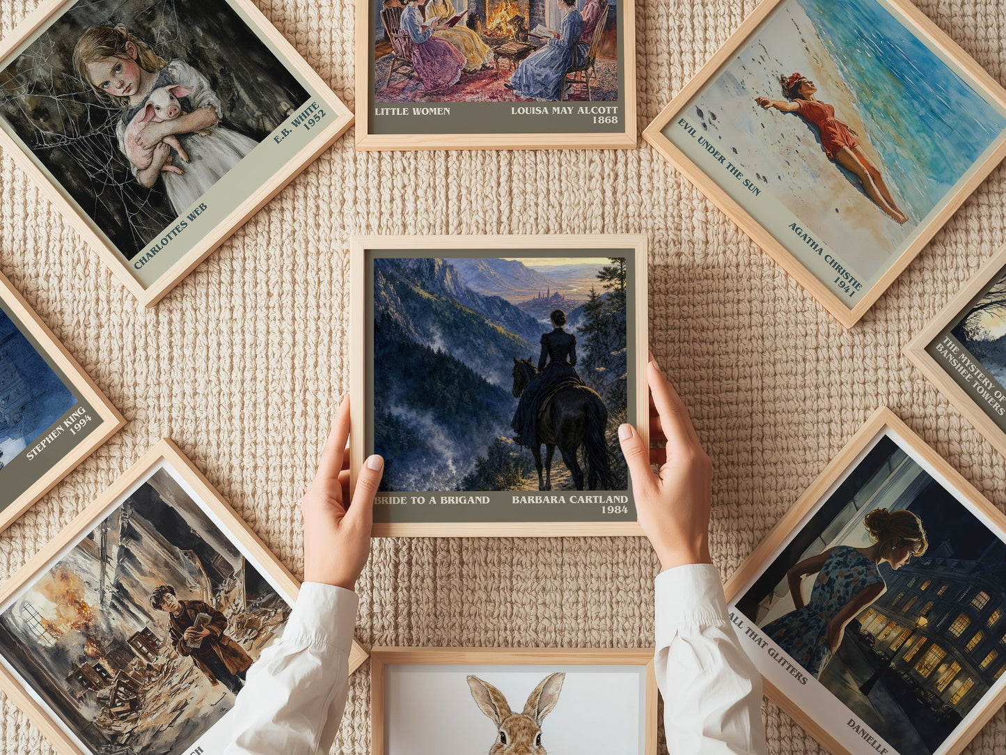 Bride To A Brigand literary book poster framed on wall – romance wall art