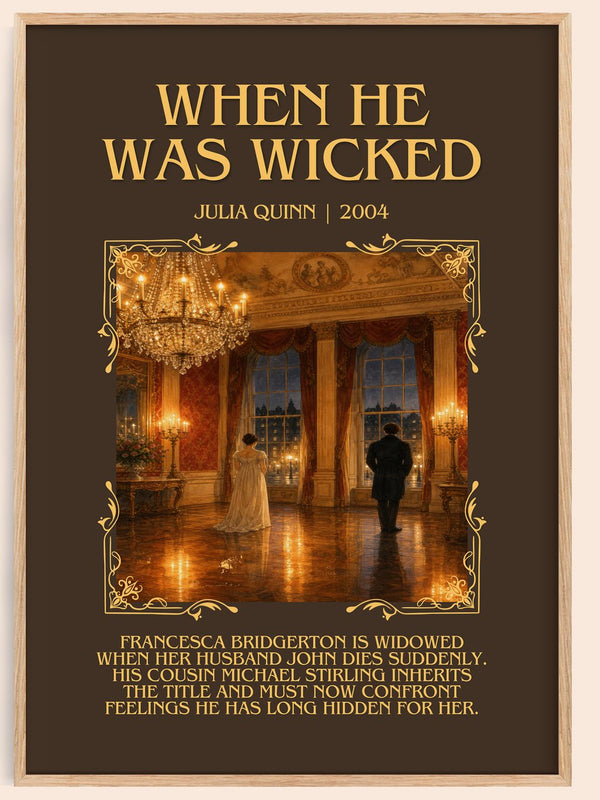When He Was Wicked Minimalist Book Poster by Julia Quinn – book poster
