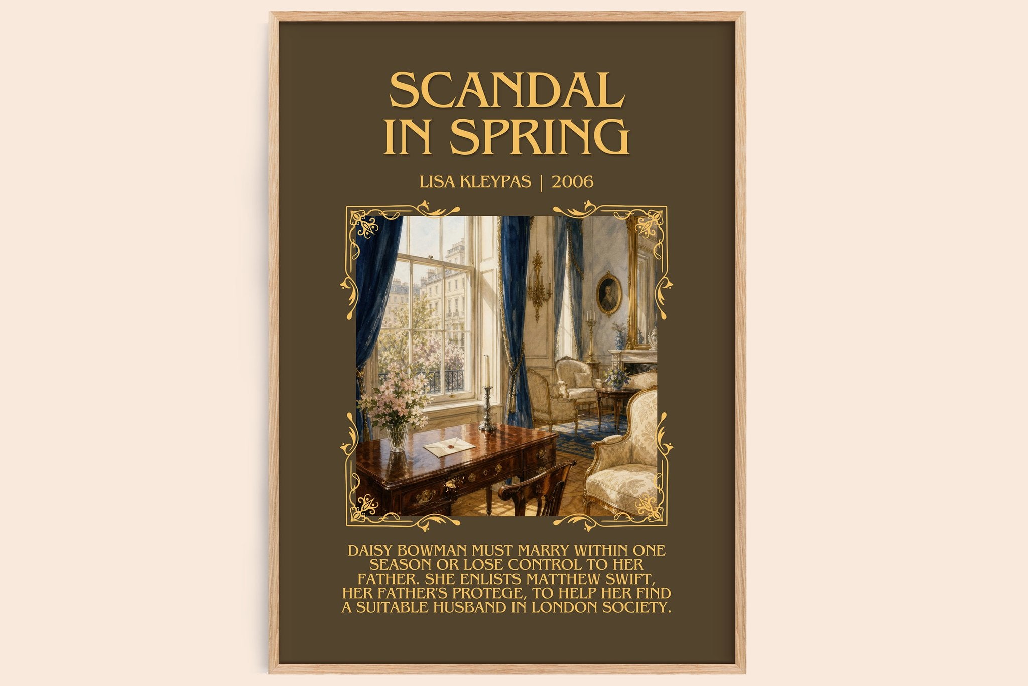Scandal in Spring Minimalist Book Poster by Lisa Kleypas