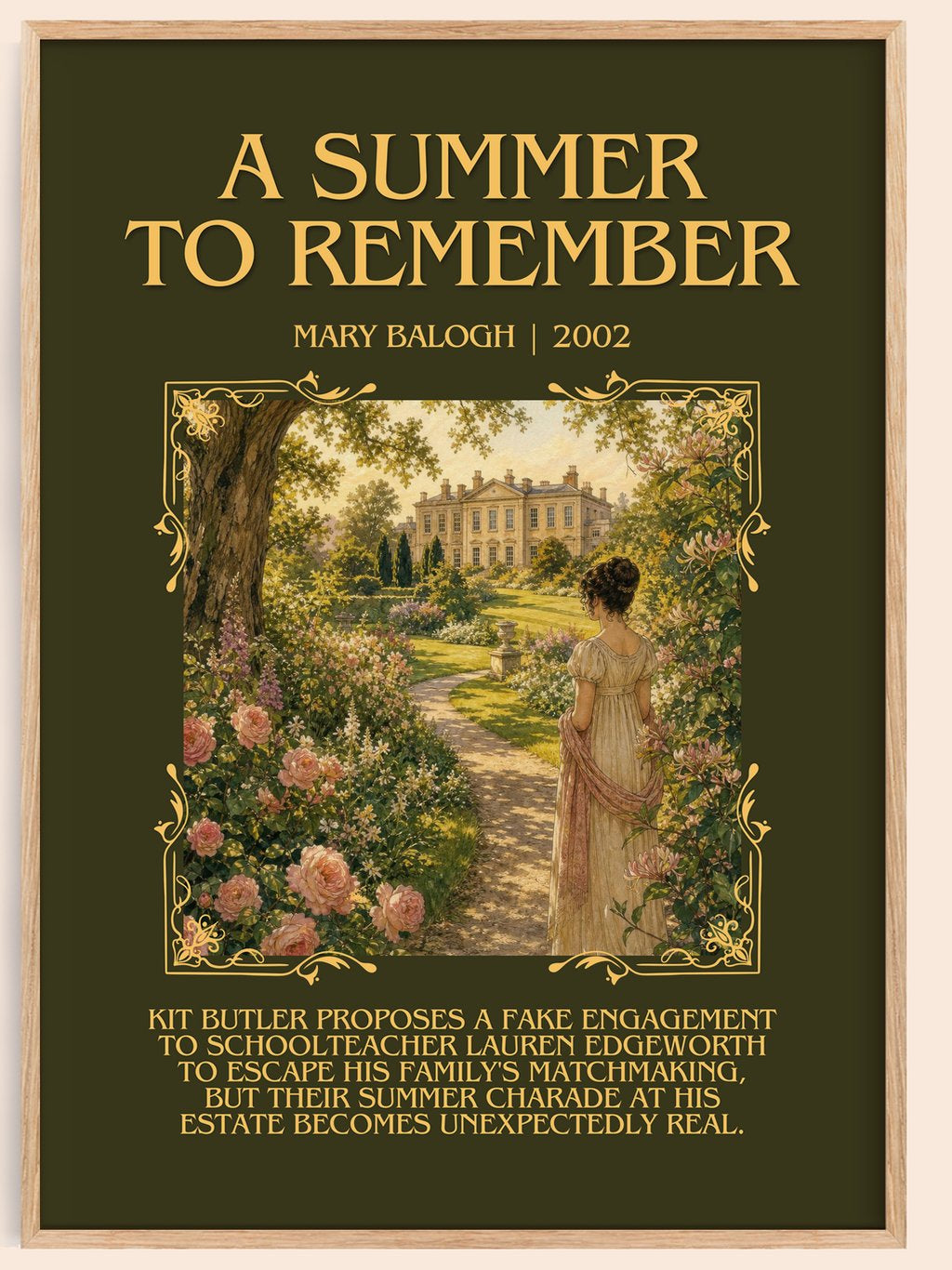 A Summer to Remember Minimalist Book Poster by Mary Balogh – book poster