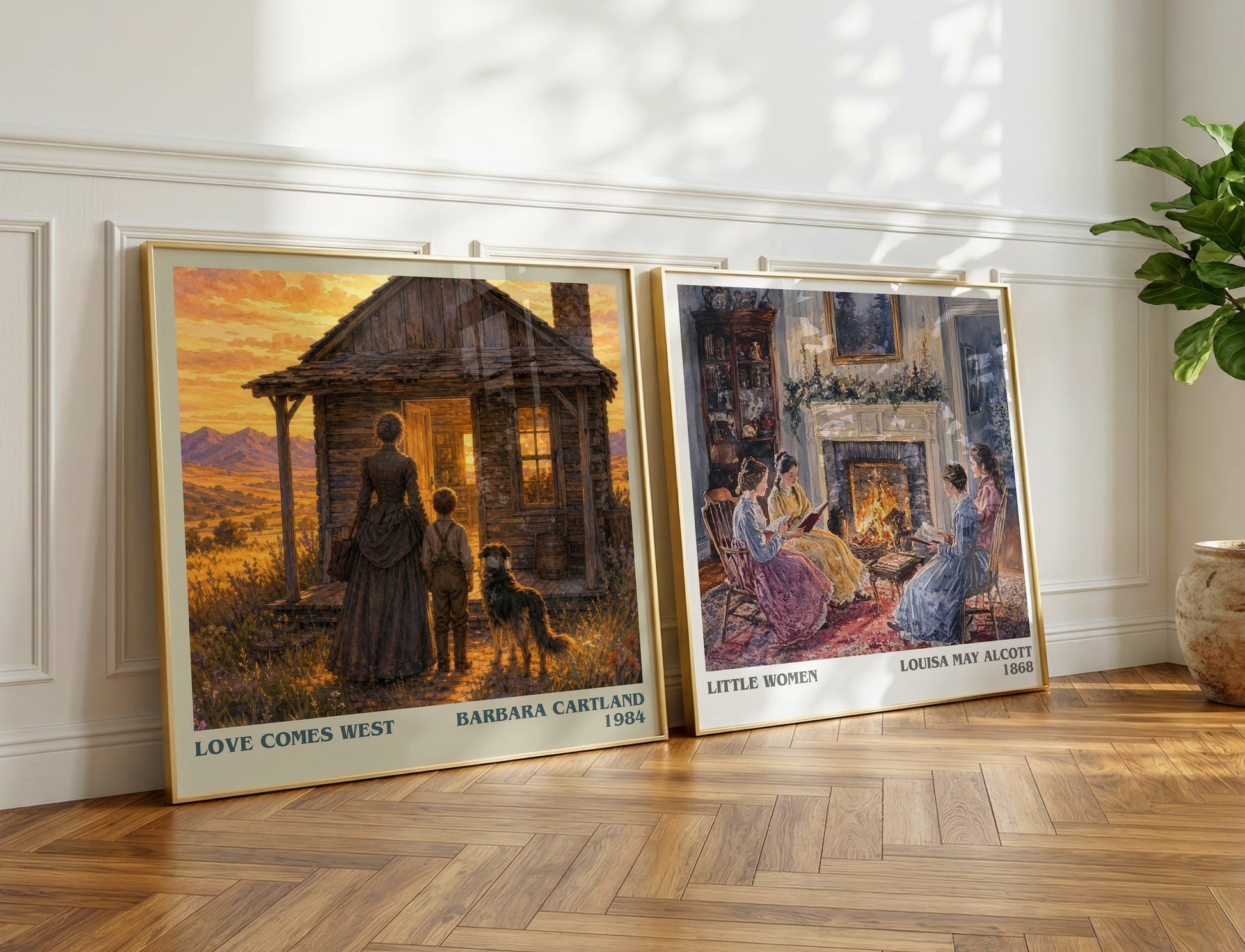 Love Comes West literary print on bookshelf – Barbara Cartland fan gift