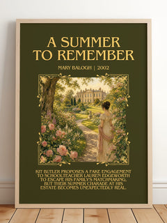A Summer to Remember Minimalist Book Poster by Mary Balogh – image 2