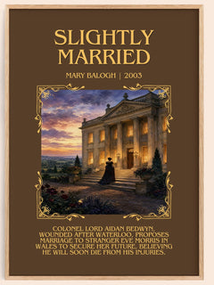 Slightly Married Minimalist Book Poster by Mary Balogh – image 1
