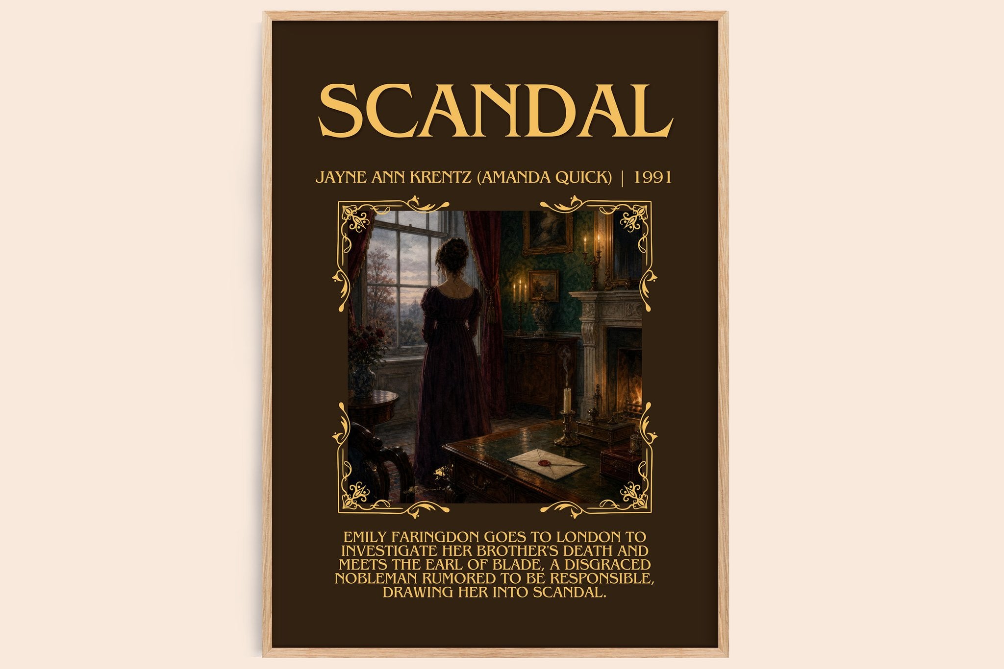 Scandal Minimalist Book Poster by Jayne Ann Krentz (Amanda Quick)