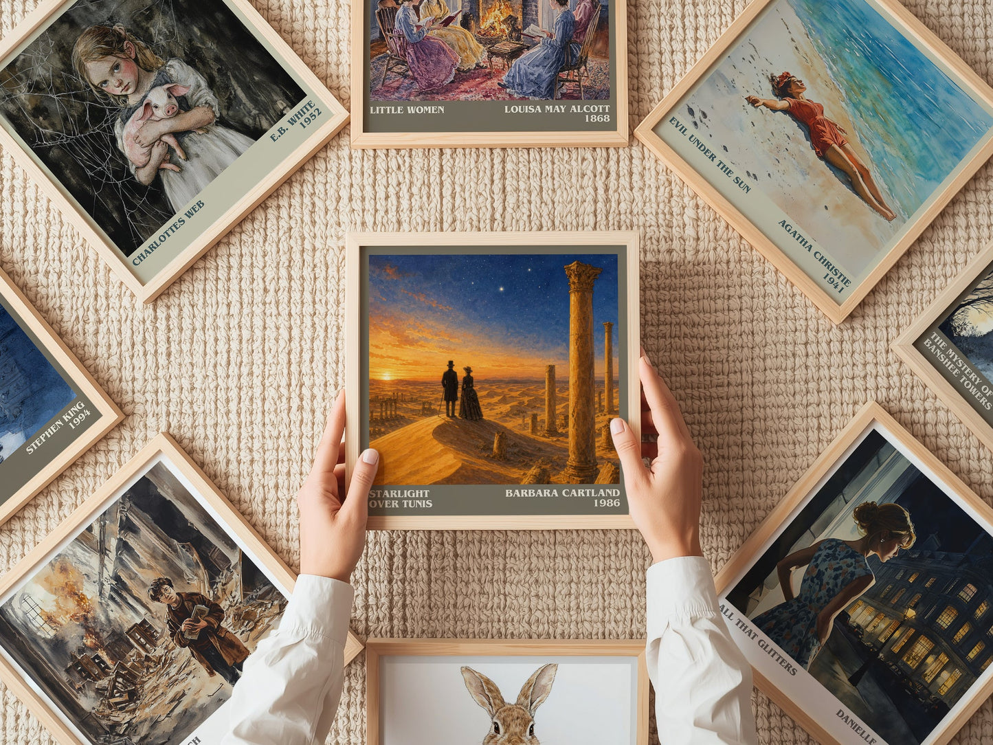 Starlight Over Tunis literary book poster framed on wall – romance wall art