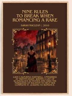 Nine Rules to Break When Romancing a Rake Minimalist Book Poster – S. – image 1
