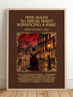 Nine Rules to Break When Romancing a Rake Minimalist Book Poster – S. – image 2