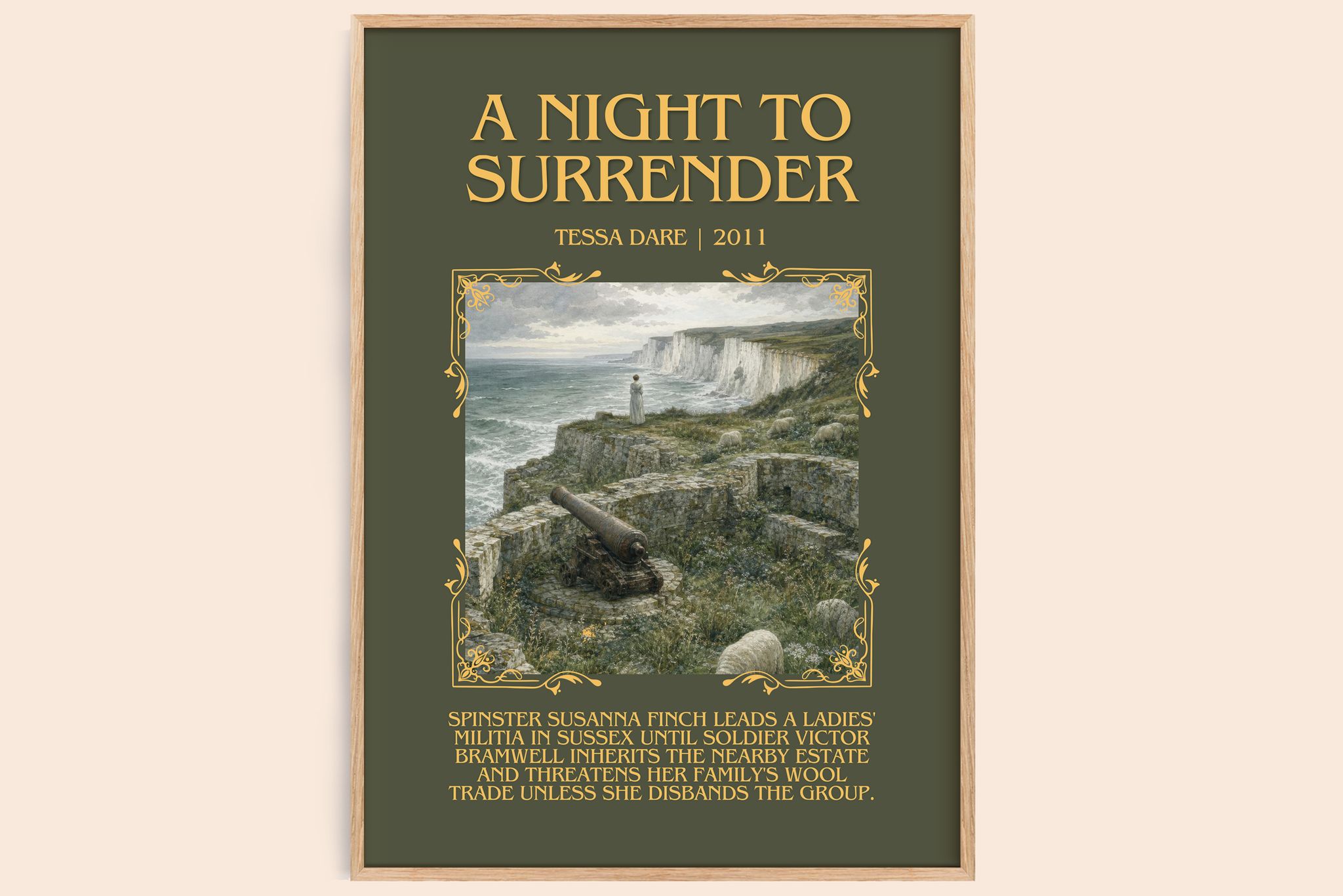 A Night to Surrender Minimalist Book Poster by Tessa Dare