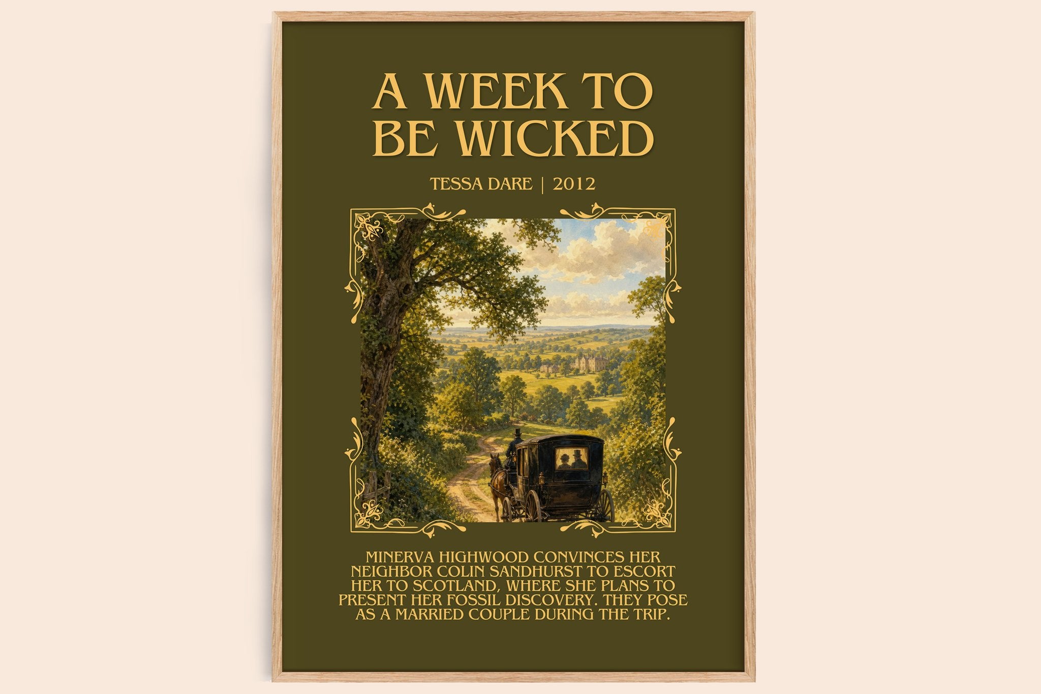 A Week to Be Wicked Minimalist Book Poster by Tessa Dare
