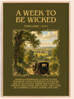 A Week to Be Wicked Minimalist Book Poster by Tessa Dare – image 1