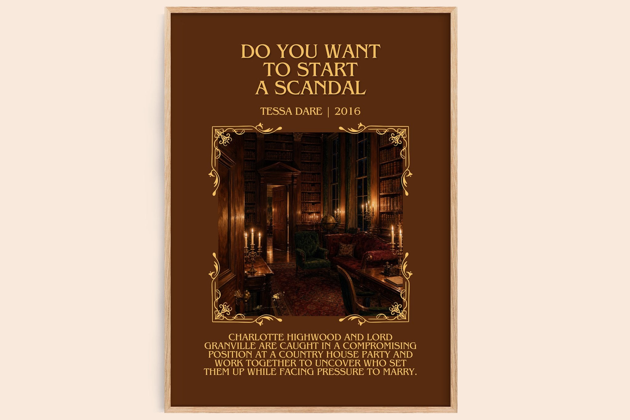 Do You Want to Start a Scandal Minimalist Book Poster by Tessa Dare