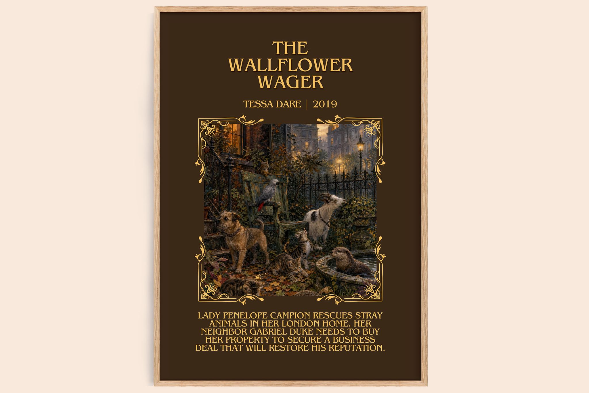 The Wallflower Wager Minimalist Book Poster by Tessa Dare