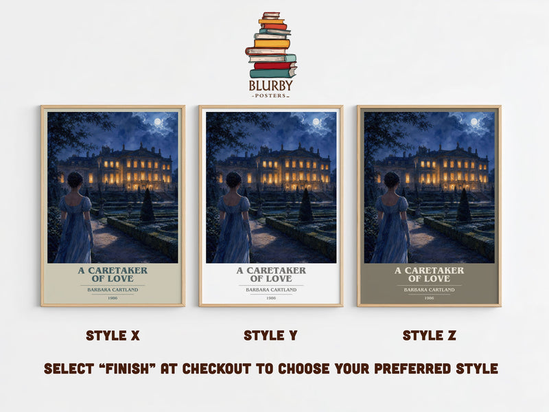 A Caretaker Of Love book cover print in frame leaning in hallway – romance wall art