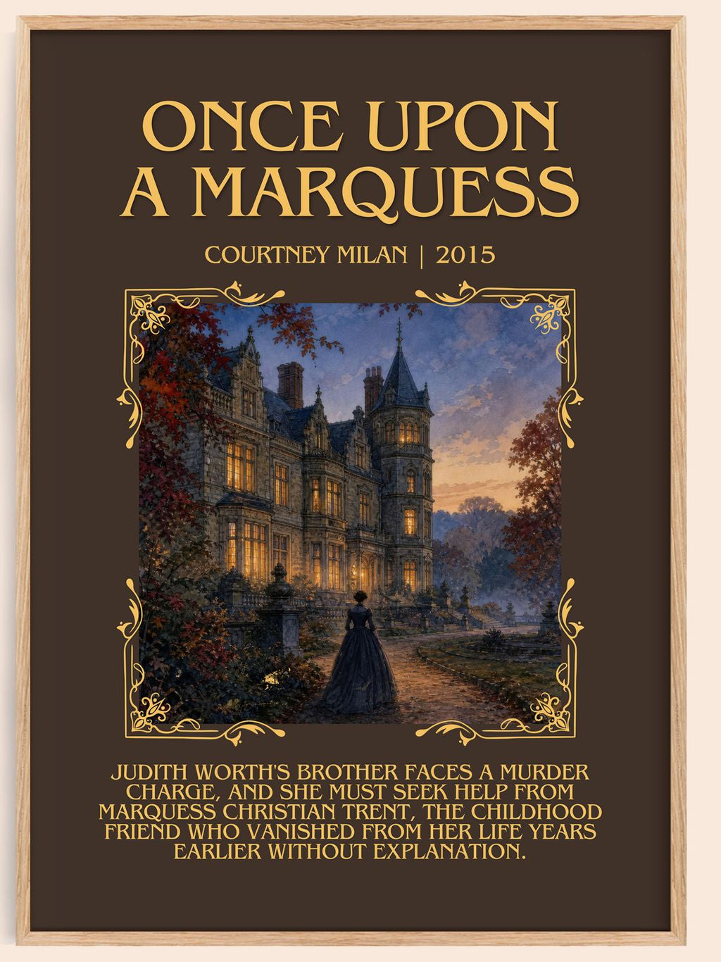 Once Upon a Marquess Minimalist Book Poster by Courtney Milan – book poster