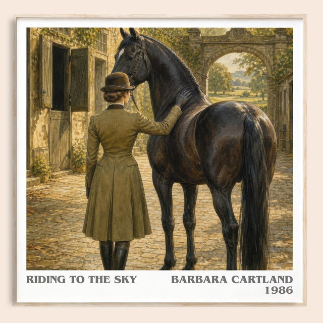 Riding To The Sky Literary Art Print by Barbara Cartland