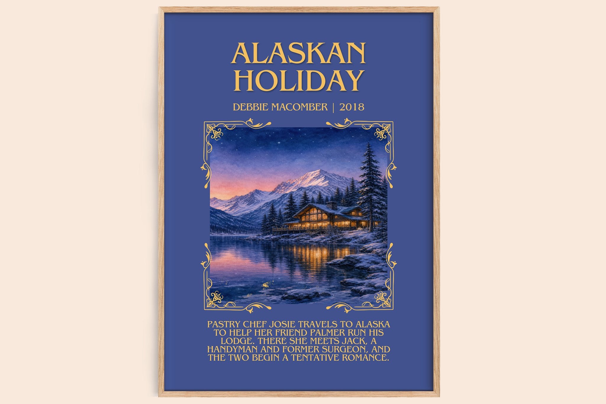 Alaskan Holiday Minimalist Book Poster by Debbie Macomber