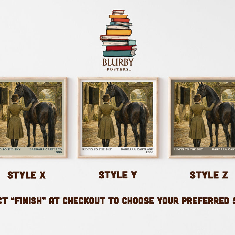 Riding To The Sky literary print in frame leaning in hallway – romance wall art