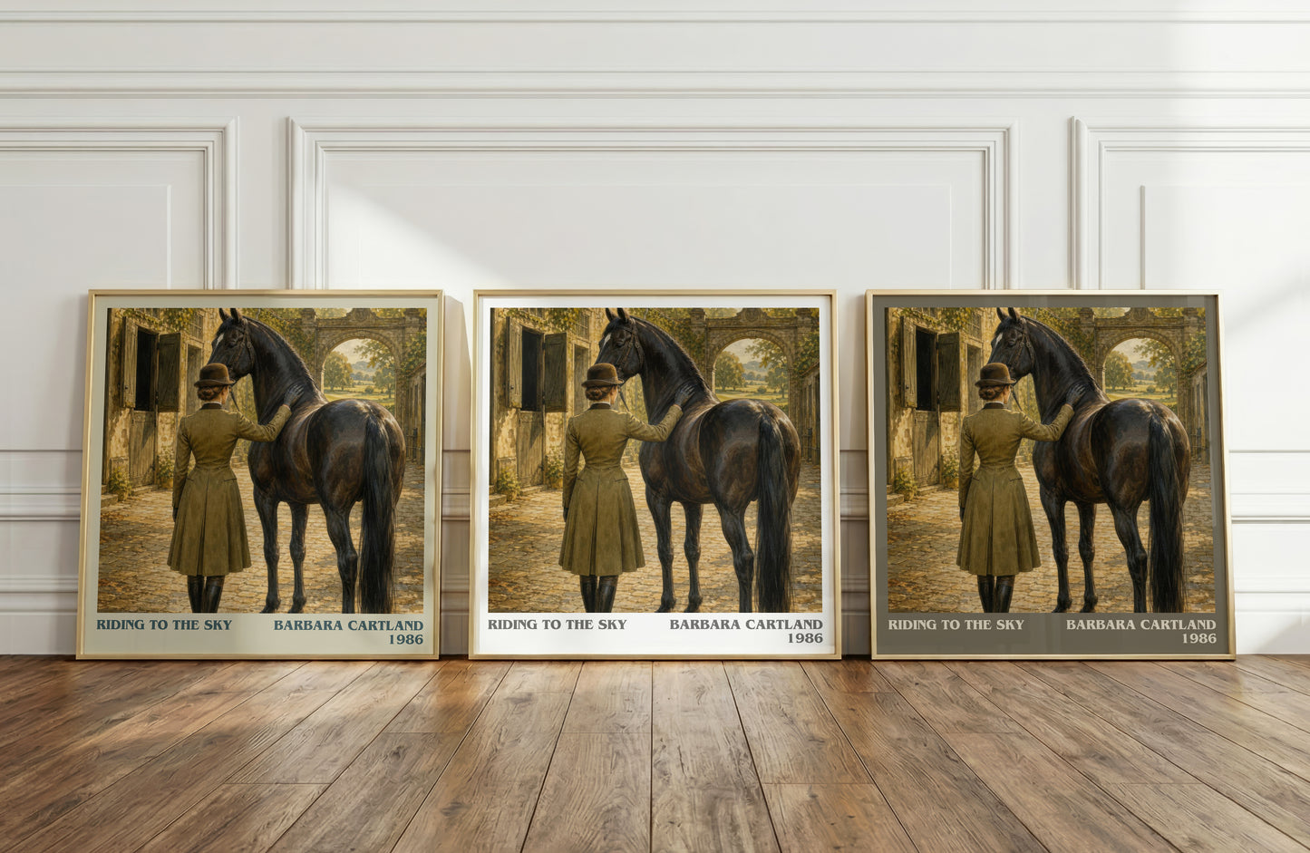 Riding To The Sky literary art print colour and style options – Barbara Cartland book art