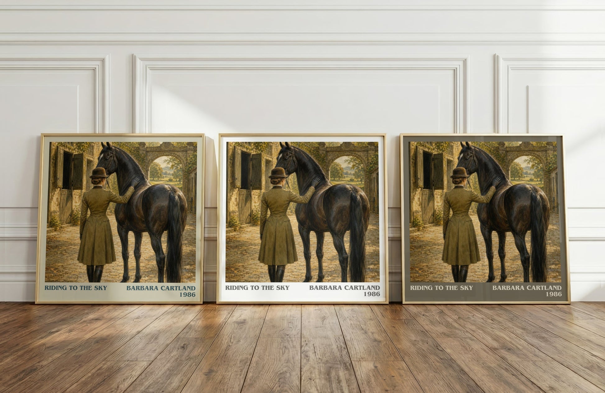 Riding To The Sky literary art print colour and style options – Barbara Cartland book art