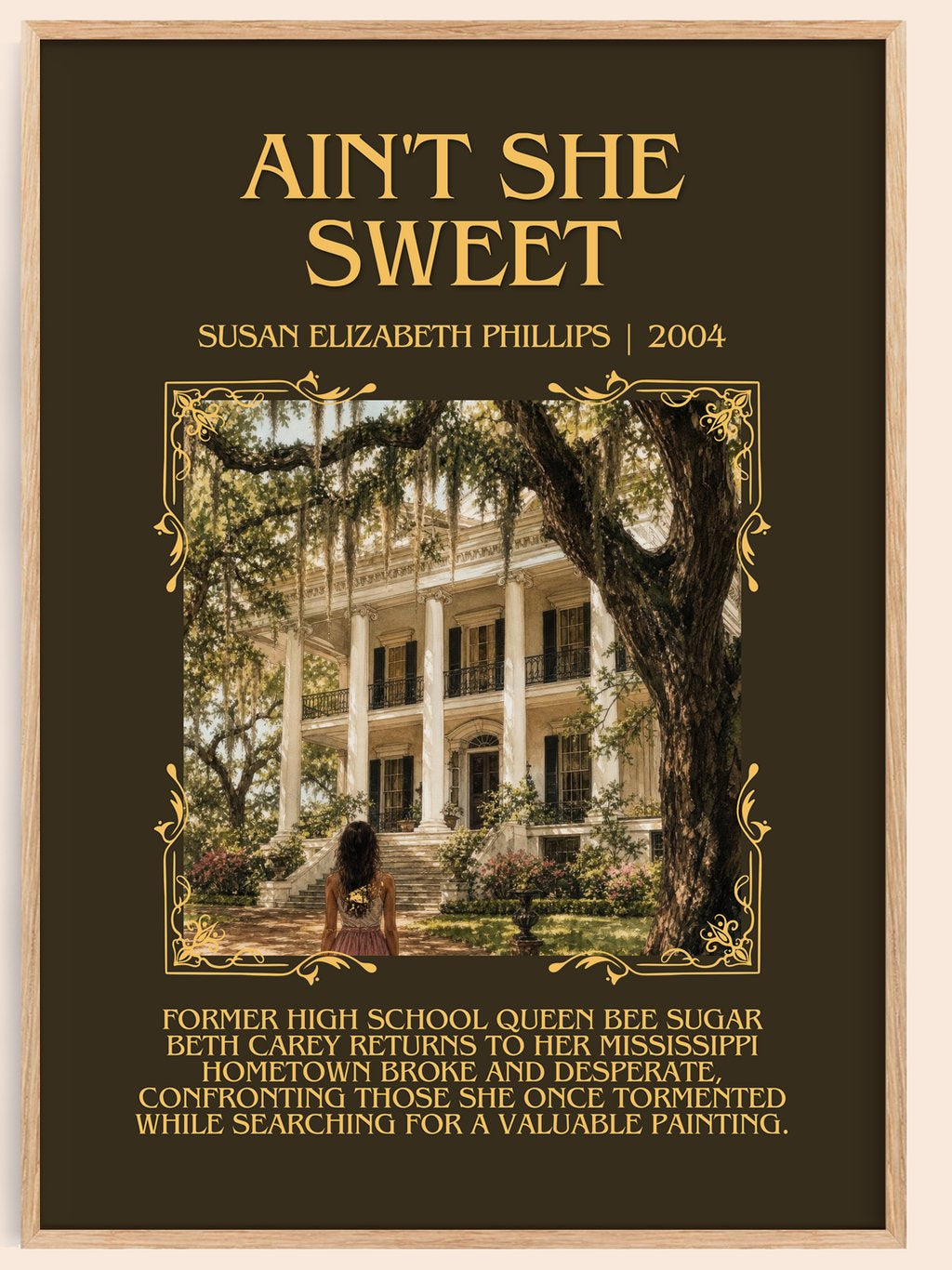 Ain't She Sweet Minimalist Book Poster by Susan Elizabeth Phillips – book poster