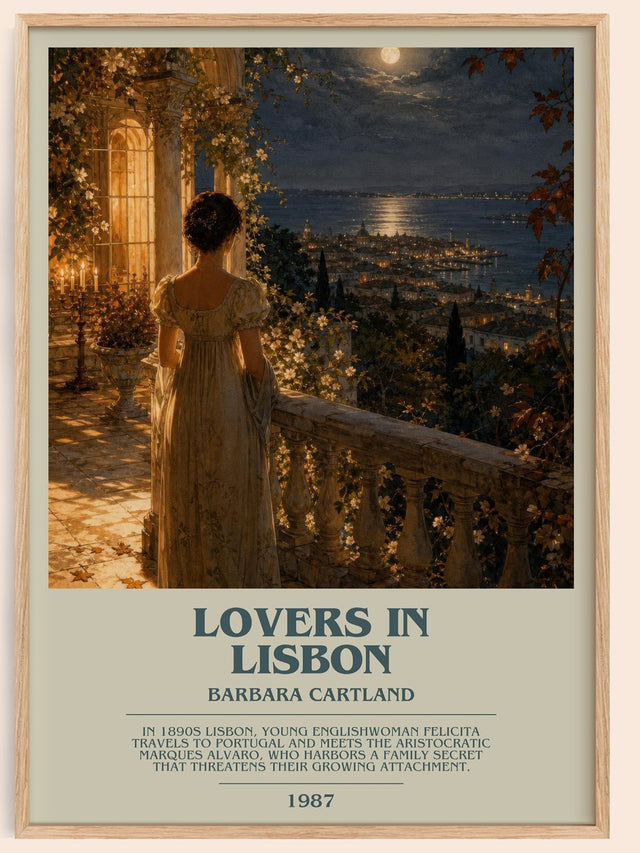 Lovers In Lisbon Bookish Wall Art by Barbara Cartland
